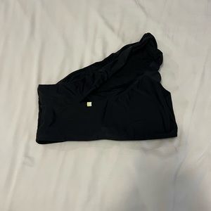 Summersalt The Ruched Sidestroke Bikini top, size 12, color Sea Urchin (black).